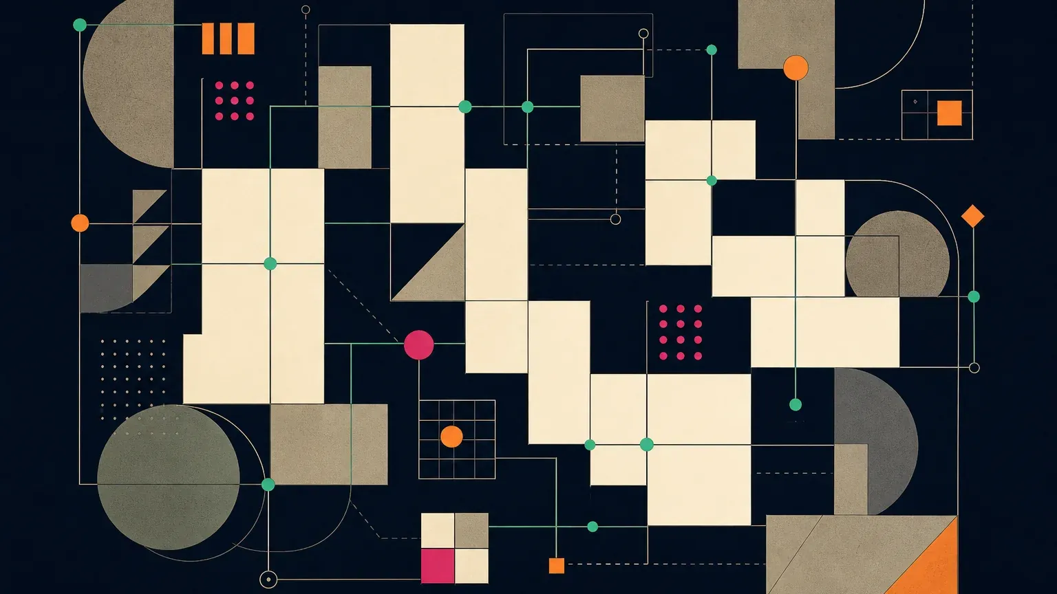 Geometric blocks and numbered diagrams illustrating how Contexto ranks reflect meaning proximity.