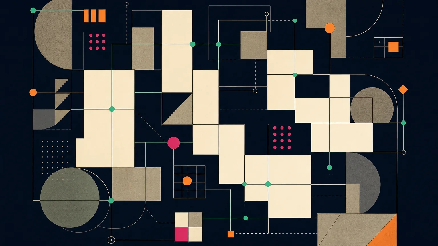 Geometric blocks and numbered diagrams illustrating how Contexto ranks reflect meaning proximity.
